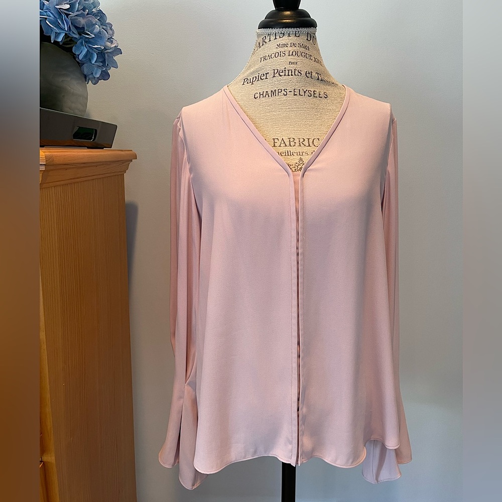 WHBM, size M,  pale blush pink blouse, excellent condition.